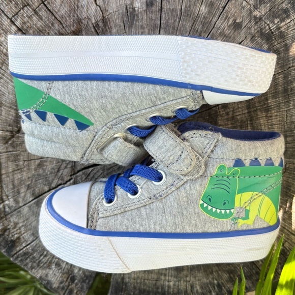 Gymboree Boys T-Rex Dino Dude Hi Top Sneakers - Picture 5 of 9